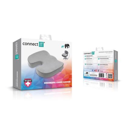 CONNECT IT CFH-5290-GY - Ergonomisch stoelkussen grijs