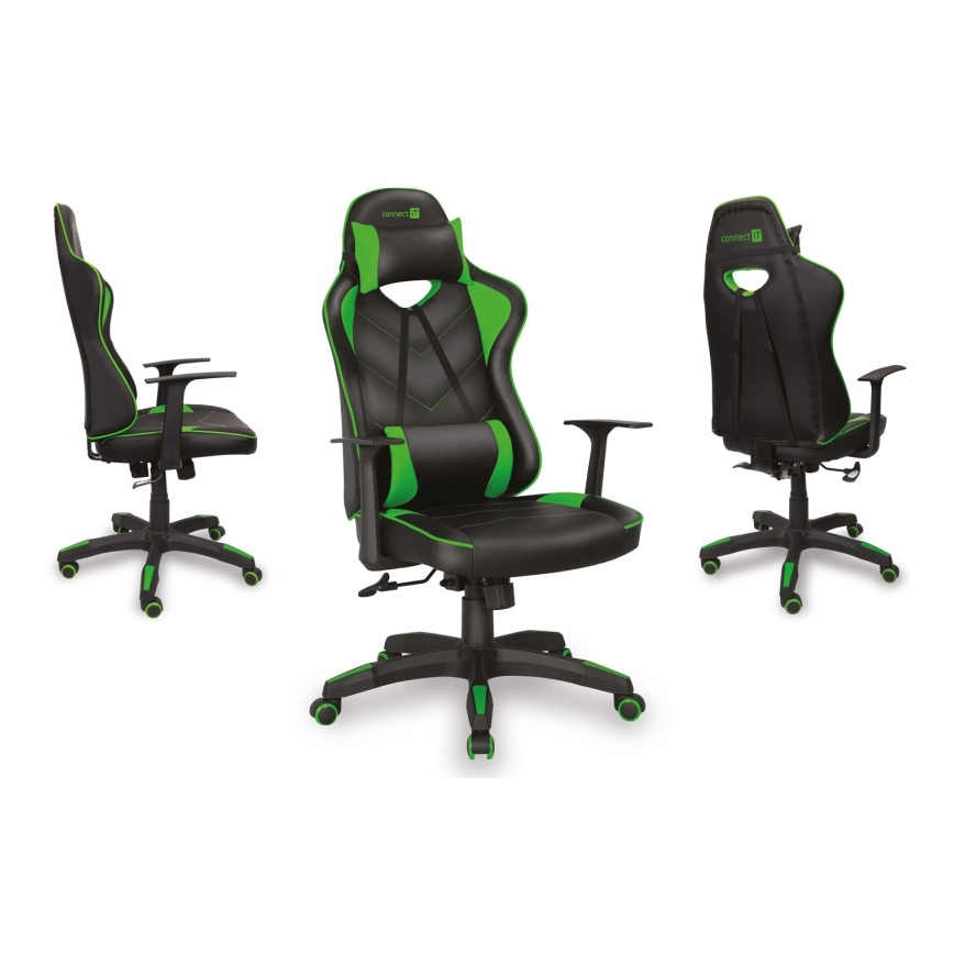 CONNECT IT CGC-0700-GR - Fauteuil de jeu LeMans Pro noir/vert