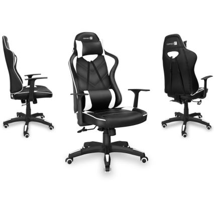 CONNECT IT CGC-0700-WH - Fauteuil de jeu LeMans Pro noir/blanc