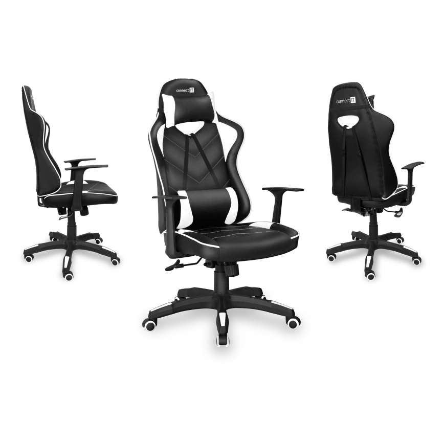 CONNECT IT CGC-0700-WH - Gamingstoel LeMans Pro zwart/wit