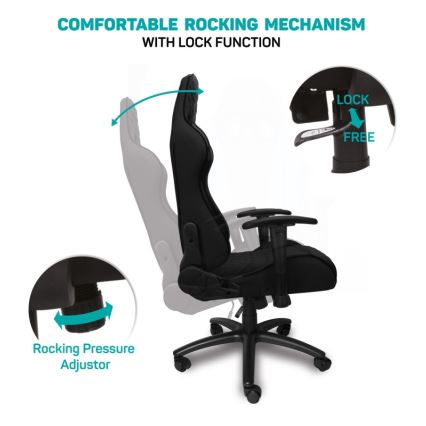 CONNECT IT CGC-1200-BK - Fauteuil de jeu Monaco Pro noir