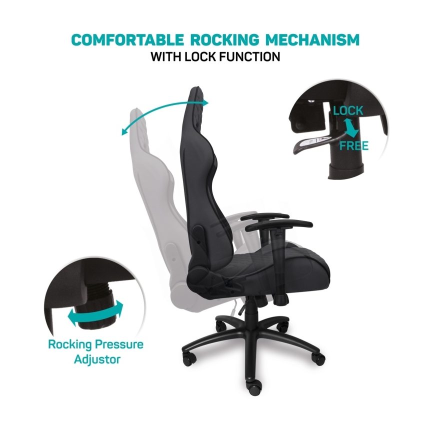 CONNECT IT CGC-1200-GY - Gaming stoel Monaco Pro grijs/zwart