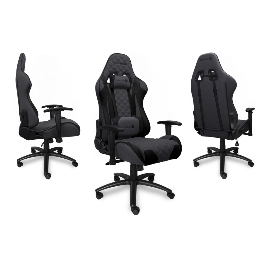 CONNECT IT CGC-1200-GY - Siège gaming Monaco Pro gris/noir