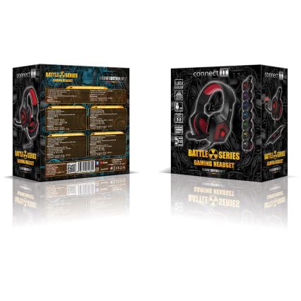 CONNECT IT CHP-5500-RD - Casque gaming filaire LED avec un micro noir/rouge