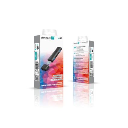 CONNECT IT CHU-4060-AN - USB-A hub met geheugenkaartlezer 4in1