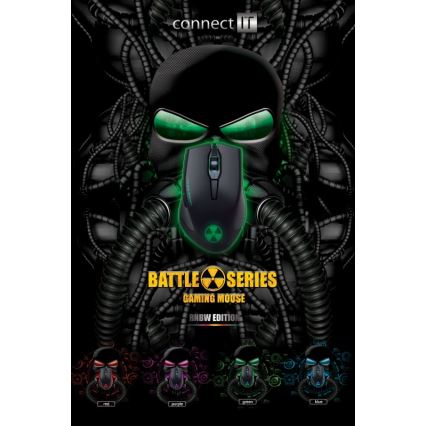 CONNECT IT CI-1128 - LED Bedrade gaming muis 1000/1200/1600/3200 DPI zwart