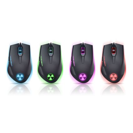 CONNECT IT CI-1128 - LED Bedrade gaming muis 1000/1200/1600/3200 DPI zwart