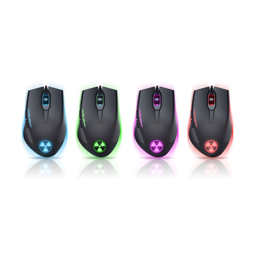 CONNECT IT CI-1128 - LED Bedrade gaming muis 1000/1200/1600/3200 DPI zwart