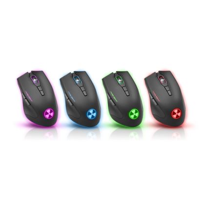 CONNECT IT CI-1128 - LED Bedrade gaming muis 1000/1200/1600/3200 DPI zwart