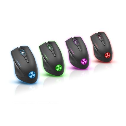 CONNECT IT CI-1128 - LED Bedrade gaming muis 1000/1200/1600/3200 DPI zwart