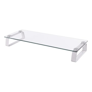 CONNECT IT CI-1135 - Multifunctioneel glazen voet doorzichtig/wit