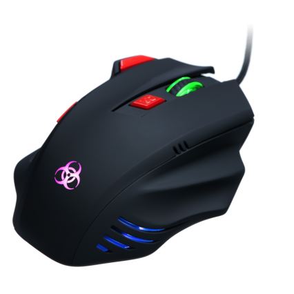 CONNECT IT CI-191 - LED Bedrade gaming muis 800/1600/2400/3200 DPI zwart