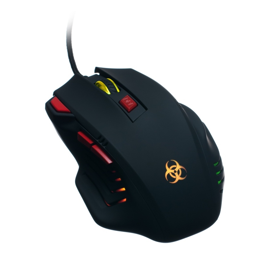 CONNECT IT CI-191 - LED Bedrade gaming muis 800/1600/2400/3200 DPI zwart
