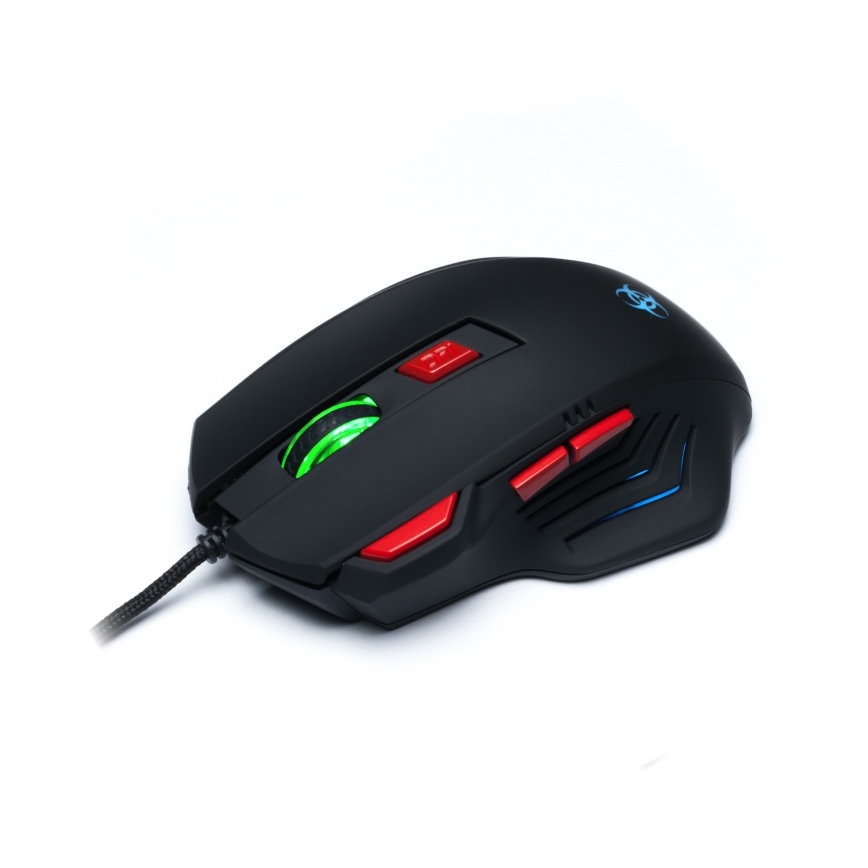 CONNECT IT CI-191 - LED Bedrade gaming muis 800/1600/2400/3200 DPI zwart