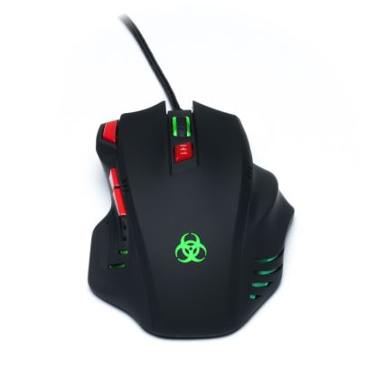 CONNECT IT CI-191 - LED Bedrade gaming muis 800/1600/2400/3200 DPI zwart