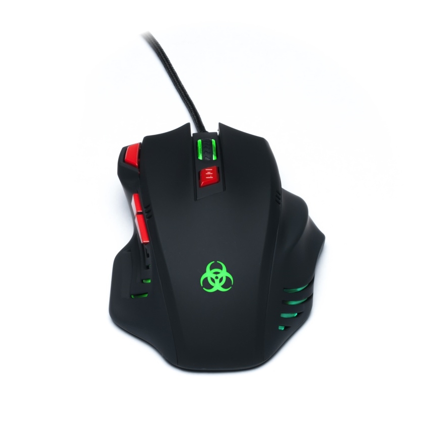 CONNECT IT CI-191 - LED Bedrade gaming muis 800/1600/2400/3200 DPI zwart