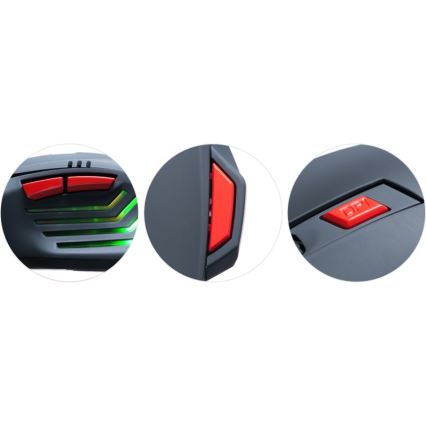 CONNECT IT CI-191 - LED Bedrade gaming muis 800/1600/2400/3200 DPI zwart