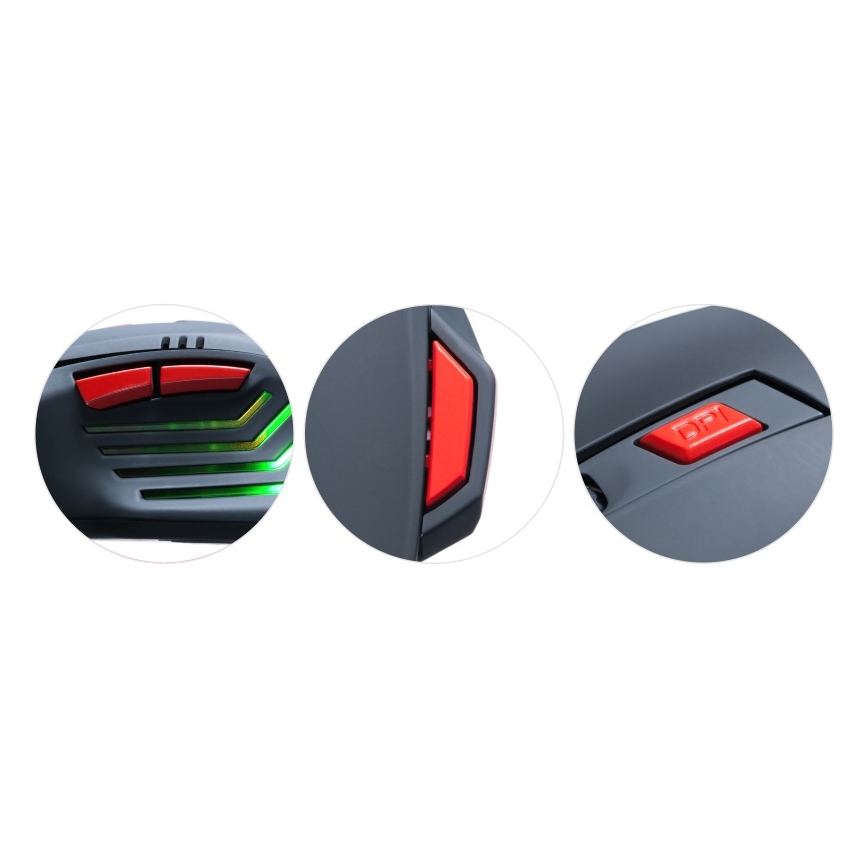 CONNECT IT CI-191 - LED Bedrade gaming muis 800/1600/2400/3200 DPI zwart