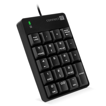 CONNECT IT CKB-0060-BK - Bedraad numeriek toetsenbord zwart