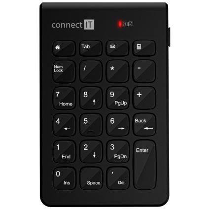 CONNECT IT CKB-0062-BK - Draadloos numeriek toetsenbord 1xAAA zwart