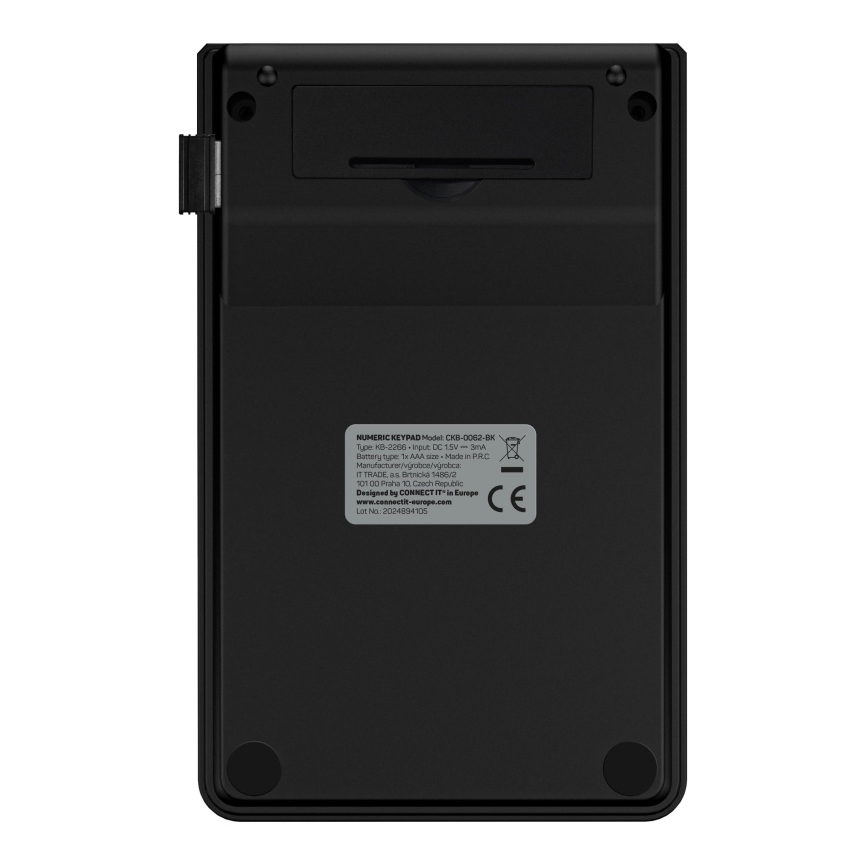 CONNECT IT CKB-0062-BK - Draadloos numeriek toetsenbord 1xAAA zwart