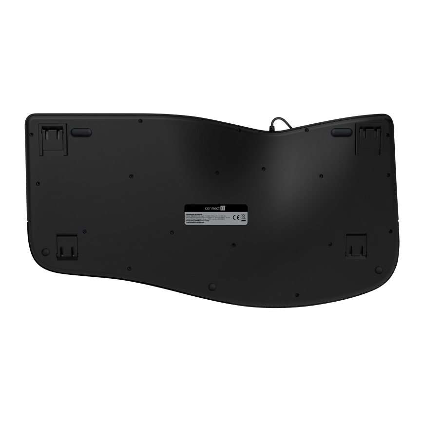 CONNECT IT CKB-2800-CS - Ergonomisch draadloos toetsenbord met CZ/SK-lokalisatie zwart