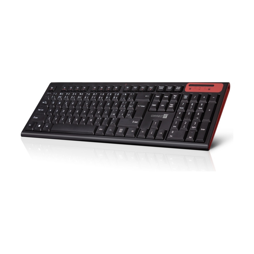 CONNECT IT CKB-3000-CS - Clavier multimédia sans fil avec localisation CZ/SK 2xAAA noir