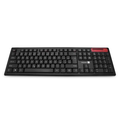 CONNECT IT CKB-3000-CS - Clavier multimédia sans fil avec localisation CZ/SK 2xAAA noir