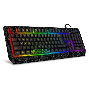 CONNECT IT CKB-3530-DD - LED RGB Bedraad gamingtoetsenbord met CZ/SK-lokalisatie zwart