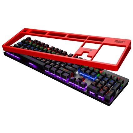 CONNECT IT CKB-3591-CS - LED RGB Bedraad gamingtoetsenbord met CZ/SK-lokalisatie zwart + rood Frame