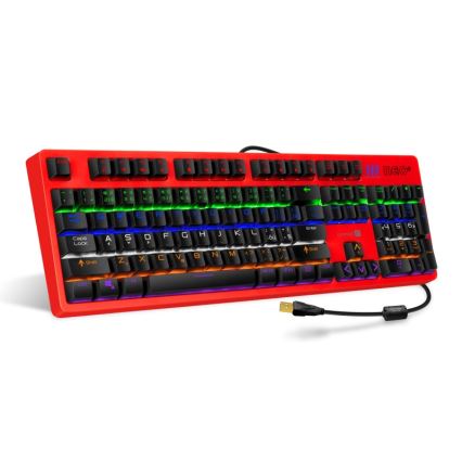 CONNECT IT CKB-3591-CS - LED RGB Bedraad gamingtoetsenbord met CZ/SK-lokalisatie zwart + rood Frame