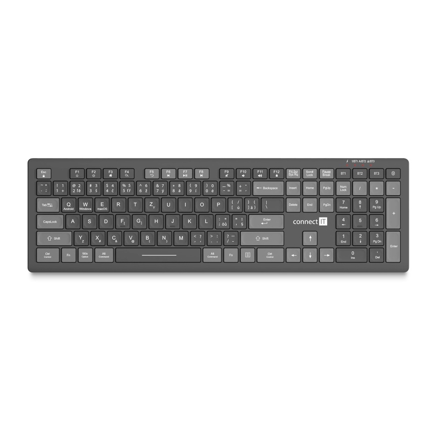 CONNECT IT CKB-5060-CS - Stil toetsenbord met laag profiel met CZ/SK-lokalisatie 350 mAh