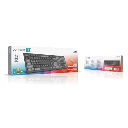 CONNECT IT CKB-5060-CS - Stil toetsenbord met laag profiel met CZ/SK-lokalisatie 350 mAh