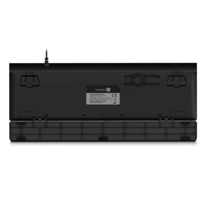 CONNECT IT CKB-7050-CS - LED RGB Bedraad gamingtoetsenbord met CZ/SK-lokalisatie zwart