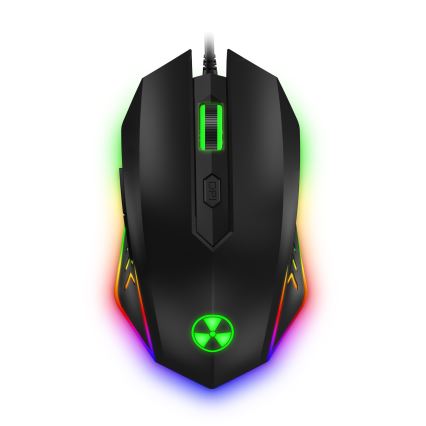 CONNECT IT CKM-3200-CS - LED RGB Bedraad gamingtoetsenbord en gamen muis 1200/1800/2400/3600 DPI met CZ/SK-lokalisatie zwart