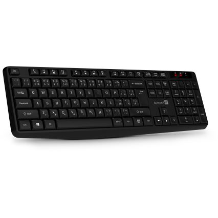 CONNECT IT CKM-4500-CS - Draadloos toetsenbord en muis 1000 DPI met CZ/SK-lokalisatie 1xAAA + 1xAA zwart