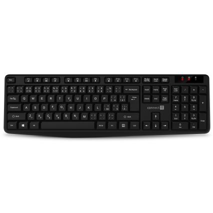 CONNECT IT CKM-4500-CS - Draadloos toetsenbord en muis 1000 DPI met CZ/SK-lokalisatie 1xAAA + 1xAA zwart