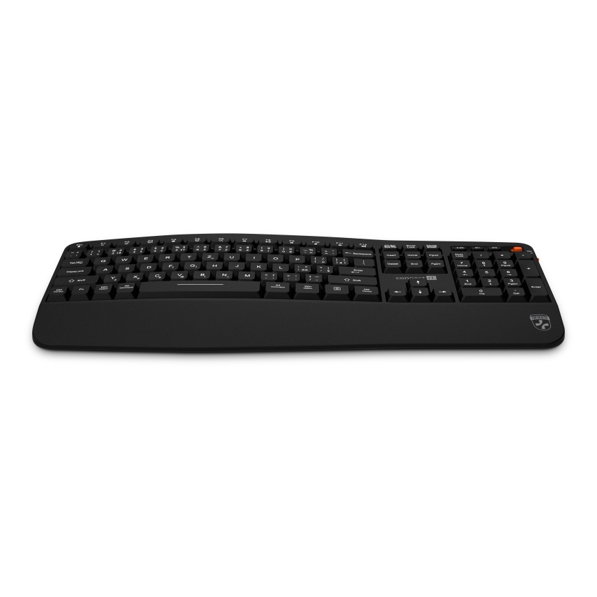 CONNECT IT CKM-6010-CS - Ergonomisch draadloos toetsenbord en muis 800/1200/1600/2400 DPI met CZ/SK-lokalisatie 1xAA + 2xAAA zwart