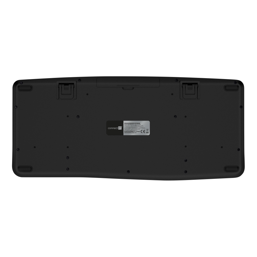 CONNECT IT CKM-6010-CS - Ergonomisch draadloos toetsenbord en muis 800/1200/1600/2400 DPI met CZ/SK-lokalisatie 1xAA + 2xAAA zwart