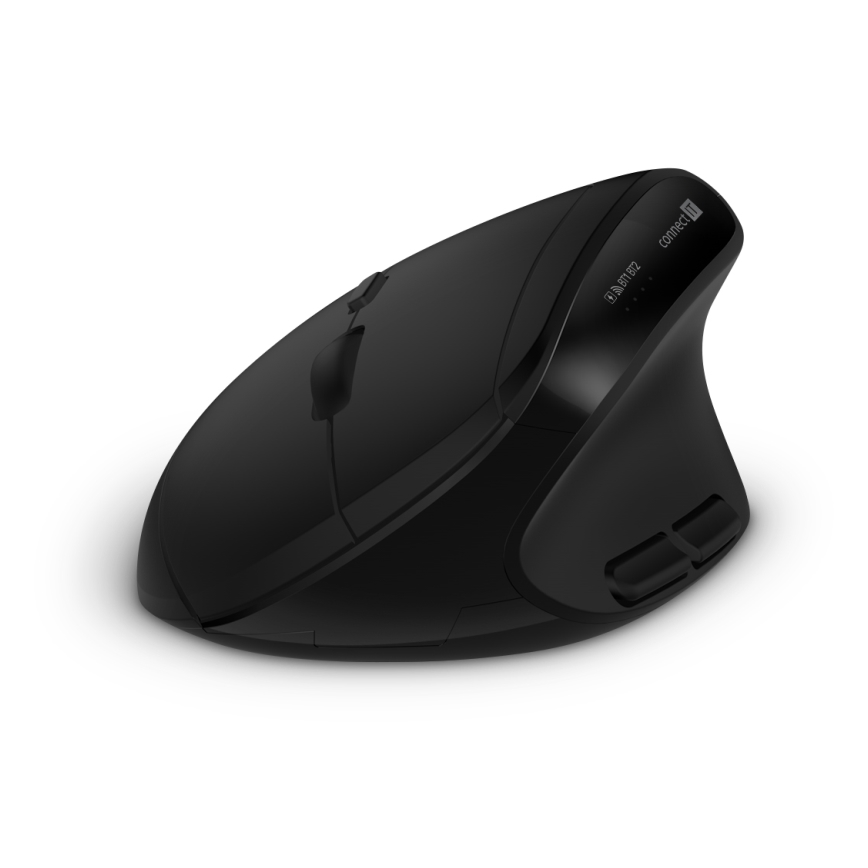 CONNECT IT CKM-6010-CS - Ergonomisch draadloos toetsenbord en muis 800/1200/1600/2400 DPI met CZ/SK-lokalisatie 1xAA + 2xAAA zwart
