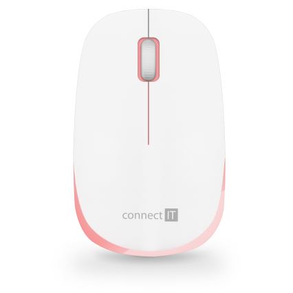 CONNECT IT CKM-7801-CS - Clavier et souris sans fil 1200 DPI avec localisation CZ/SK 1xAAA + 1xAA blanc/rose