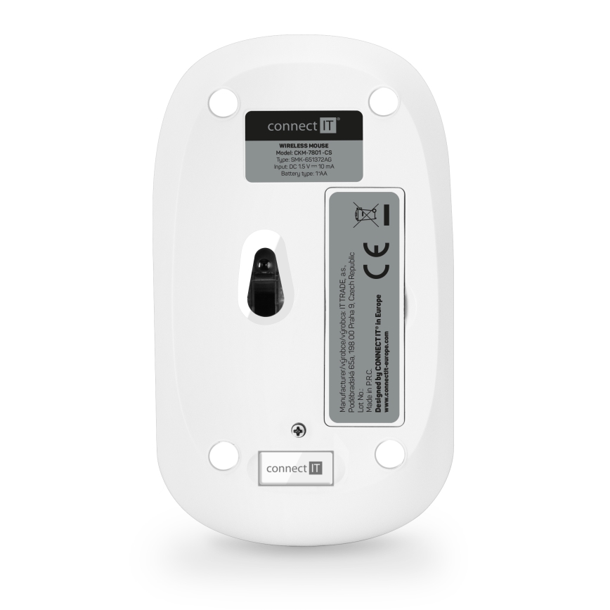 CONNECT IT CKM-7801-CS - Clavier et souris sans fil 1200 DPI avec localisation CZ/SK 1xAAA + 1xAA blanc/rose