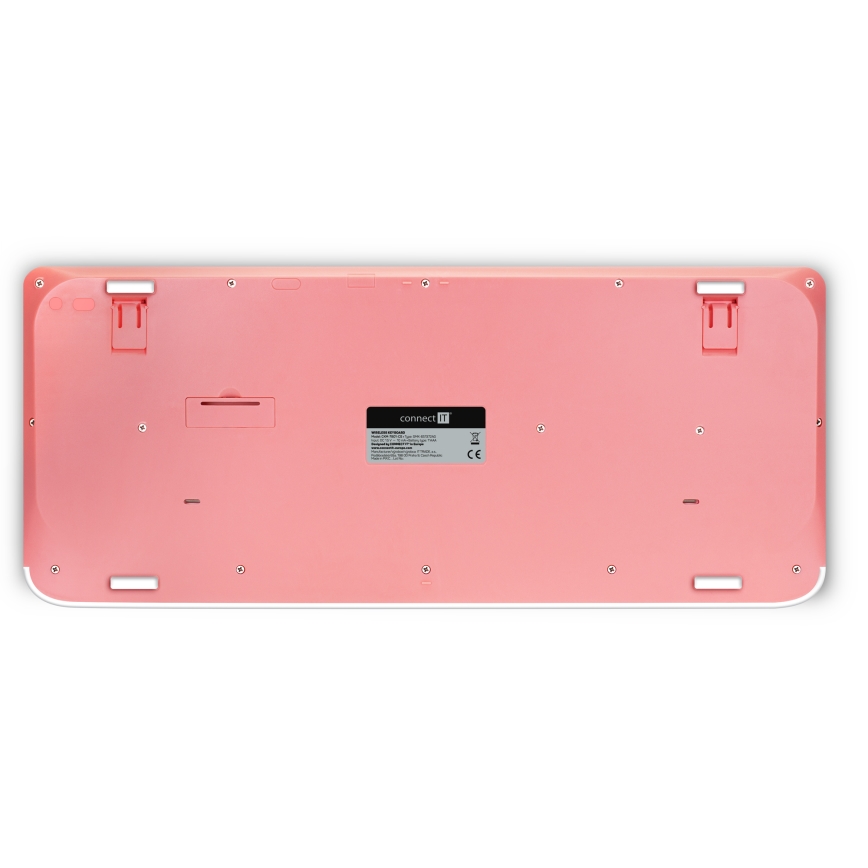 CONNECT IT CKM-7801-CS - Clavier et souris sans fil 1200 DPI avec localisation CZ/SK 1xAAA + 1xAA blanc/rose
