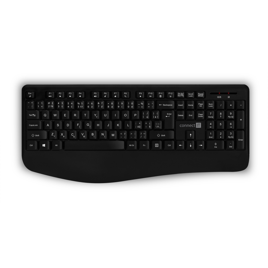 CONNECT IT CKM-7803-CS - Clavier et souris sans fil 1200 DPI avec localisation CZ/SK 1xAAA + 1xAA noir