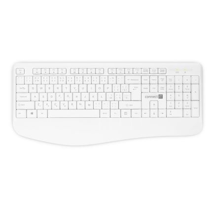 CONNECT IT CKM-7804-CS - Clavier et souris sans fil 1200 DPI avec localisation CZ/SK 1xAAA + 1xAA blanc