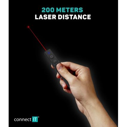 CONNECT IT CLP-2050-BK - Draadloze presentator met laserpointer 1xAAA