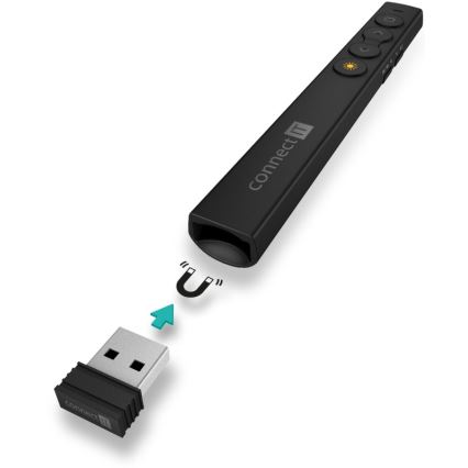 CONNECT IT CLP-2050-BK - Draadloze presentator met laserpointer 1xAAA
