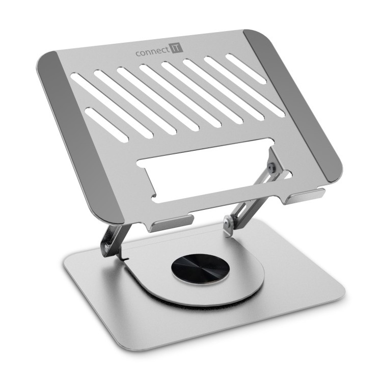 CONNECT IT CMF-2100-SL - Draaibare laptopstandaard zilver