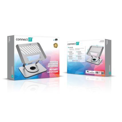 CONNECT IT CMF-2100-SL - Draaibare laptopstandaard zilver