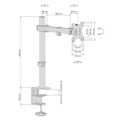 CONNECT IT CMF-3103-BK - Universele monitorhouder 13-32” zwart